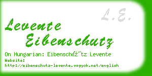 levente eibenschutz business card